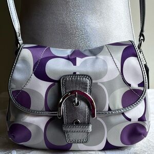 Coach Kyra Scarf Multicolor Flap Crossbody bag. COACH